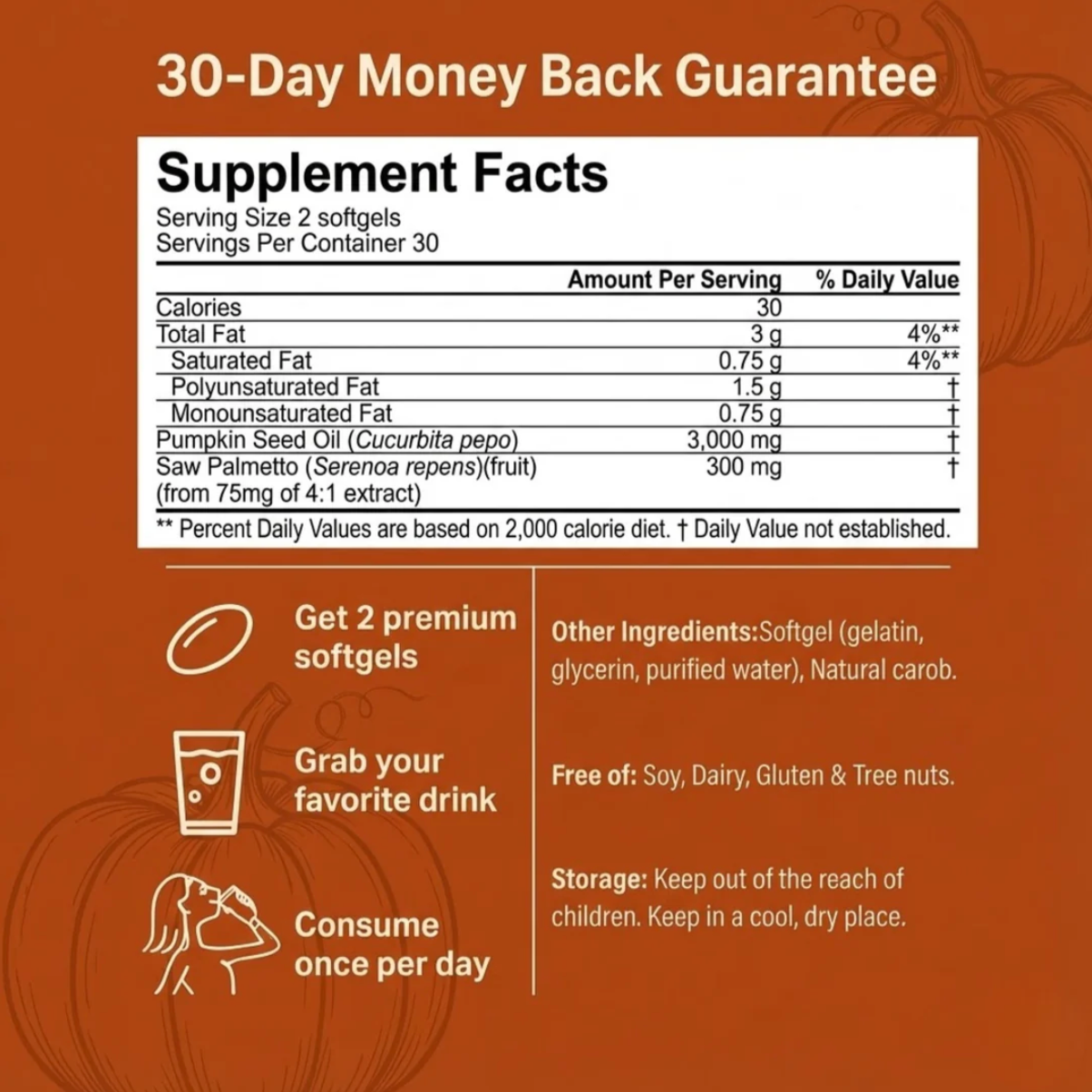 NutriVance Pumpkin Seed Oil Softgels